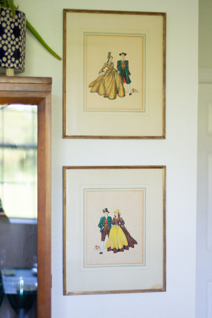 Two art prints of Spanish dancers